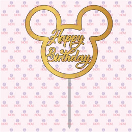 Topper para torta - Happy birthday Mickey